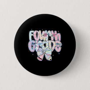 Preppy Terug Naar School Bloemstuk 4e Klas Coquett Ronde Button 5,7 Cm