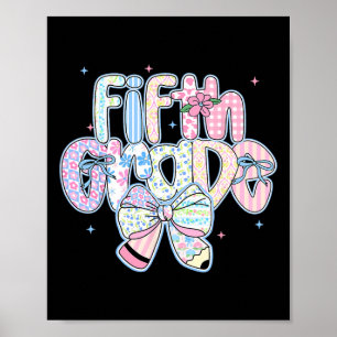 Preppy terug naar school bloemstuk 5e klas Coquett Poster