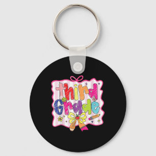 Preppy Terug naar school Coquette derde klas Girly Sleutelhanger