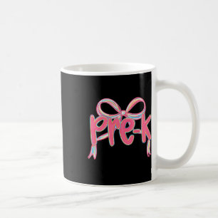 Preppy terug naar school Pre-k Roze Coquette Strik Koffiemok