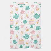 Preppy theeset en taart theedoek (Verticaal)