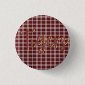 Preppy Tigers Button Pin