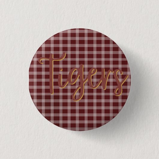 Preppy Tijger Knopspeld Ronde Button 3,2 Cm (Voorkant)