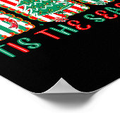 Preppy Tis The Season Xmas Tree Coquette Bow Chris Poster (Hoek)