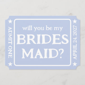 Preppy Toegangskaart Bruidsmeisje Voorstel Save The Date