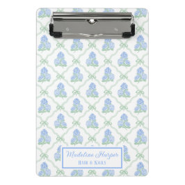 Preppy Tralieboog Blauw & Groen Hortensia Monogra Mini Klembord