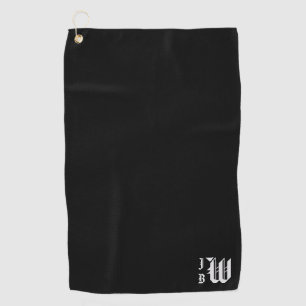 Preppy Triple Monogram   Golf Towel Golfhanddoek