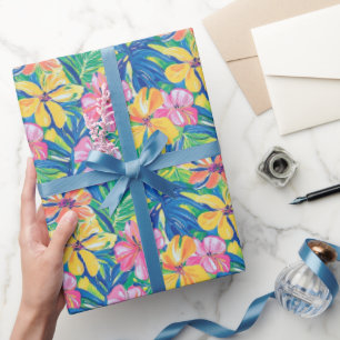 Preppy Tropical Wrapping Paper Cadeaupapier