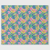 Preppy Tropical Wrapping Paper Cadeaupapier (Vlak)