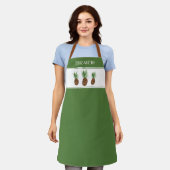 Preppy Tropische Ananassen Persoonlijk Schort (Gedragen)