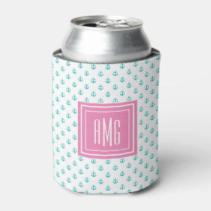 Preppy Turquoise ⎢ Monogram Cooler