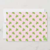 Preppy Turtles Palm Beach Golf Cart Personalized Bedankkaart (Achterkant)