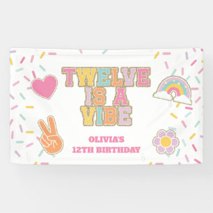 Preppy twaalf is een sfeer 12e Verjaardag Spandoek