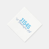 Preppy Two Tone Postcode Straatnaam Custom Servet (Hoek)