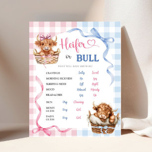 Preppy Vaars of Stier Geslacht Reveal Oudewijvenpr Poster