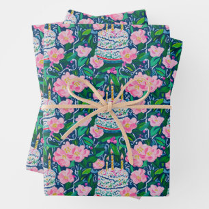 Preppy Verjaardag inpakpapier