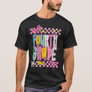 Preppy vierde klas terug naar school 4e klas onder t-shirt