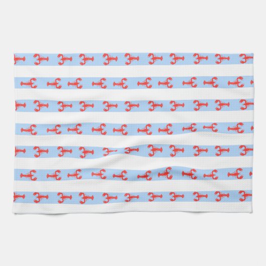 preppy voor kustkreeft theedoek (Horizontaal)