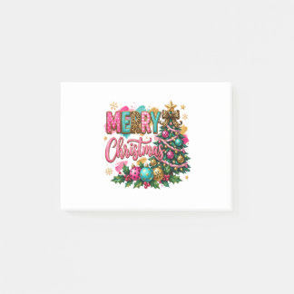 Preppy vrolijk kerstfeest post-it® notes