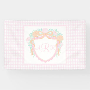 Preppy Watercolor Fall Crest Anniversaire bannière