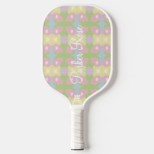 Preppy Watercolor Pickleball Paddle (Voorkant)