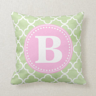 Preppy Watercolor Quatrefoil Op Maat Kussen
