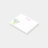 Preppy Waterverf Argyle Pickleball Paddles Post-it® Notes (Schuin)