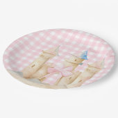Preppy Waterverf Beach Sand Castle Party Papieren Bordje (Gekanteld)