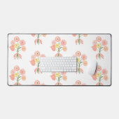 Preppy waterverf bloemenboeket bureaumat (Keyboard & Muis)