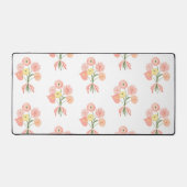 Preppy waterverf bloemenboeket bureaumat (Voorkant)