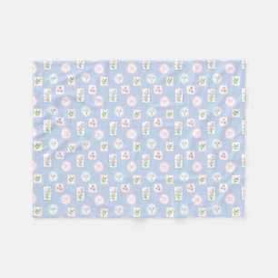 Preppy waterverf bloemengrootmillennial fleece deken