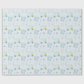 Preppy Waterverf Blue Gingham Golf Polo Shirt Cadeaupapier (Vlak)