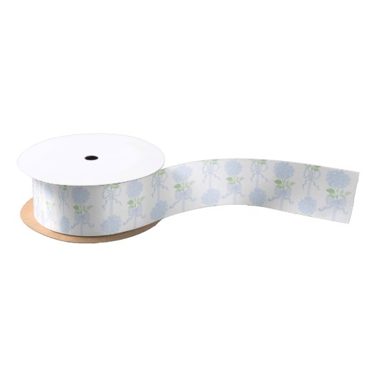 Preppy Waterverf Monogram Hydrangea Bows Lint (Spoel)