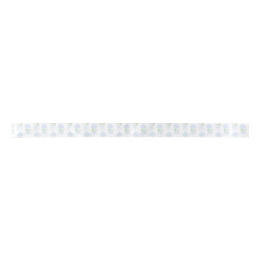 Preppy Waterverf Monogram Hydrangea Bows Lint (Voorkant)