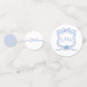 Preppy Wedgewood monogram Afstuderen Confetti (Voorkanten)