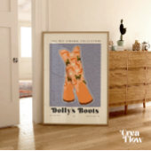 Preppy Westerne laarzen Wall Art Decor Poster