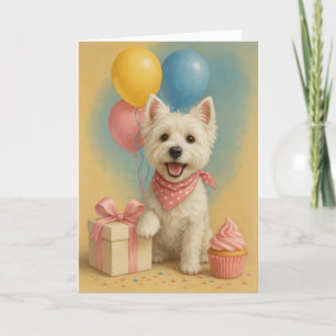 Preppy Westie Verjaardag Kaart