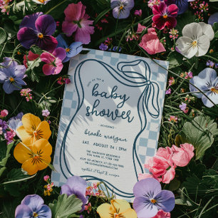 Preppy Whimsical Boys-Baby shower Kaart