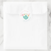 Preppy Whimsical Tea Party Ronde Sticker (Tas)