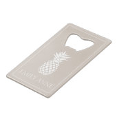 Preppy White Pineapple on Beige (Devant Angle)