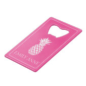 Preppy White Pineapple on Pink (Devant Angle)