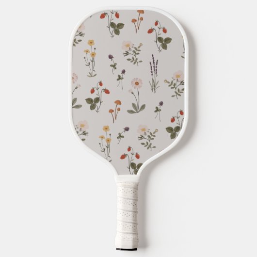 Preppy  Wildflower Patroon Monogram Pickleball Paddle (Achterkant)
