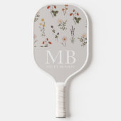 Preppy  Wildflower Patroon Monogram Pickleball Paddle (Voorkant)