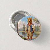 Preppy Winnie de Pooh 1 Ronde Button 3,2 Cm (Voorkant /achterkant)