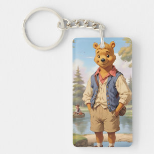 Preppy Winnie de Pooh 1 Sleutelhanger