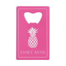 Preppy Witte Ananas op Roze