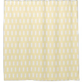 Preppy Yellow en White Geometric Grid Pattern Douchegordijn (Voorkant)