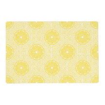Preppy Zomer Citrus Citroen op Gele Griekse Sleute