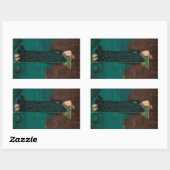 PreRaphaelite Art Circe Invidiosa Rechthoekige Sticker (Vel)