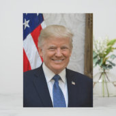 Prés. Donald Trump 2017 Portrait Grande carte post (Debout devant)